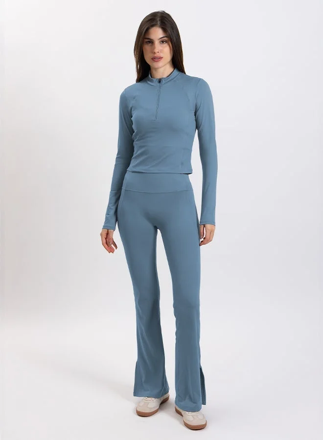 SHAPES SOFT SCULPT ZIP-UP CROP TOP